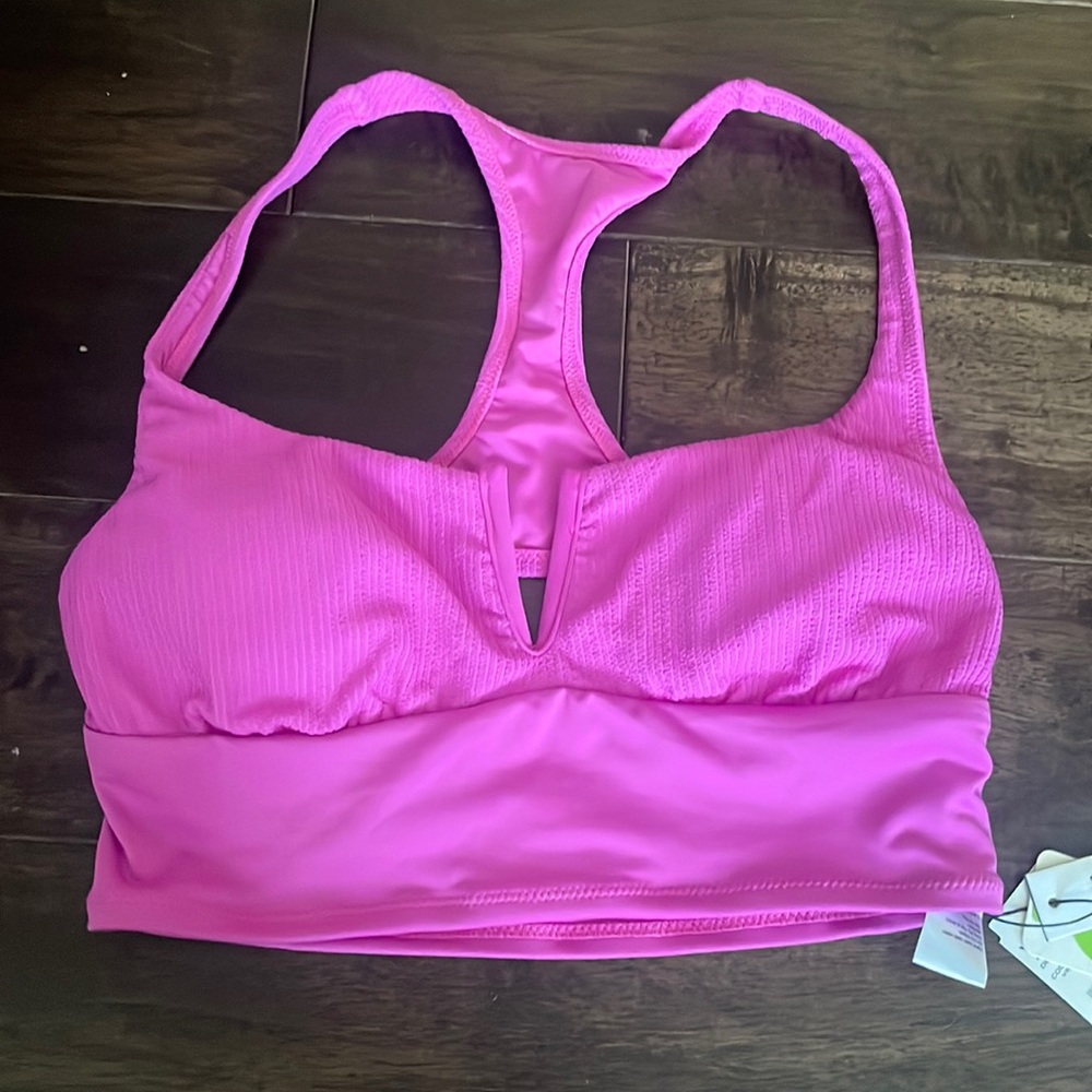 Sanctuary swim top size small racer back longline swim with padding/inserts